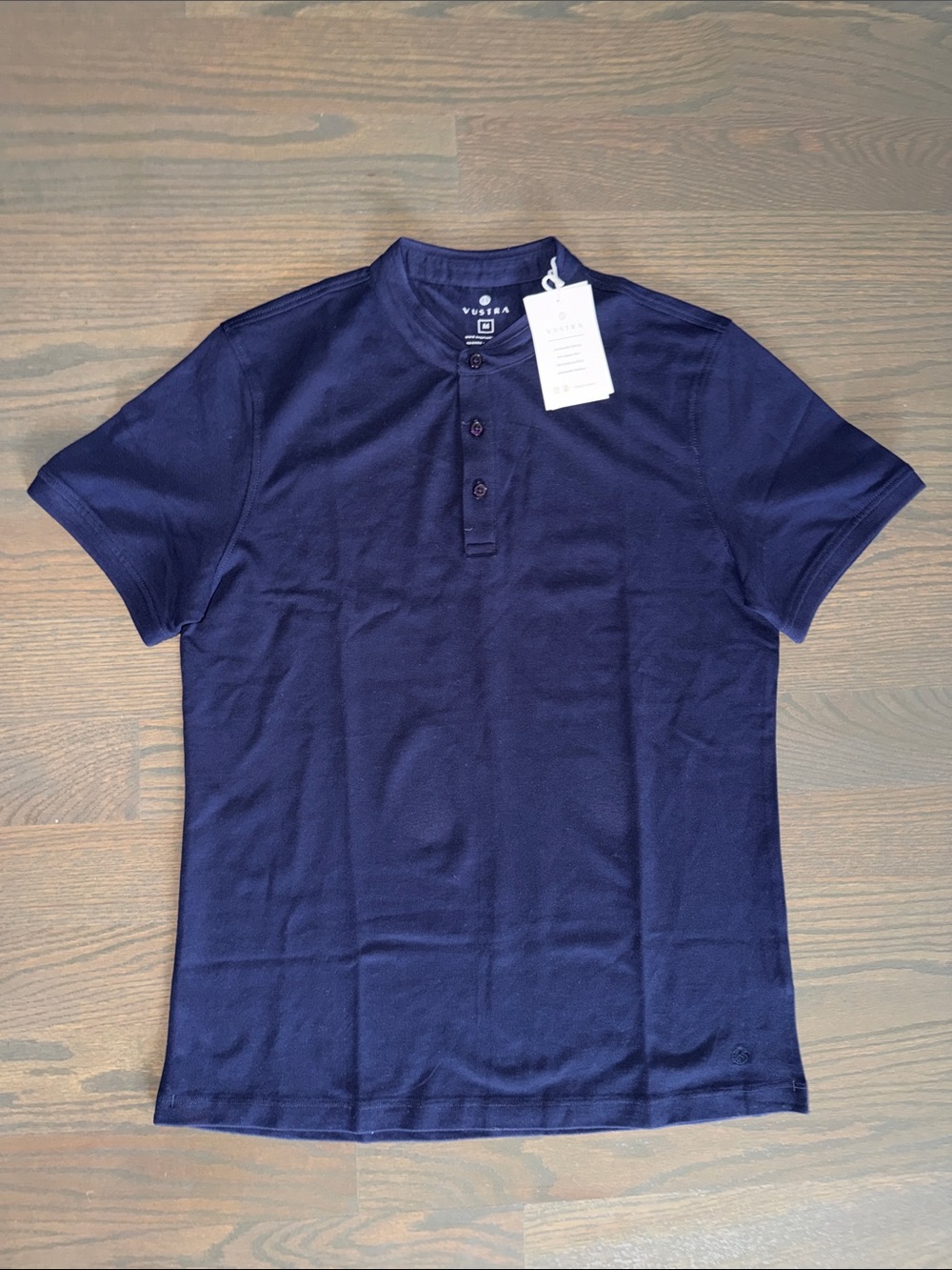 Vustra Sapphire Short Sleeve Pique Henley | M